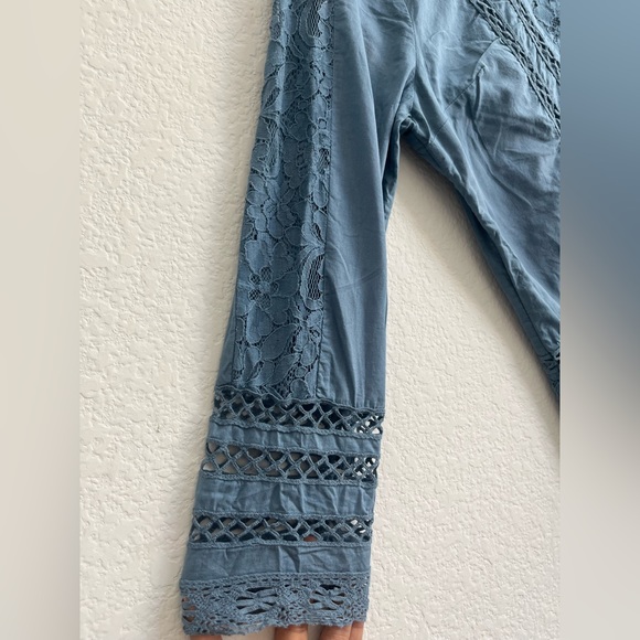 Abercrombie and Fitch embroidered dress with button down on back side. size Smal - Picture 3 of 6